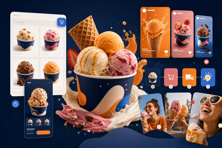 Cover visual abstracto para caso de ecommerce.