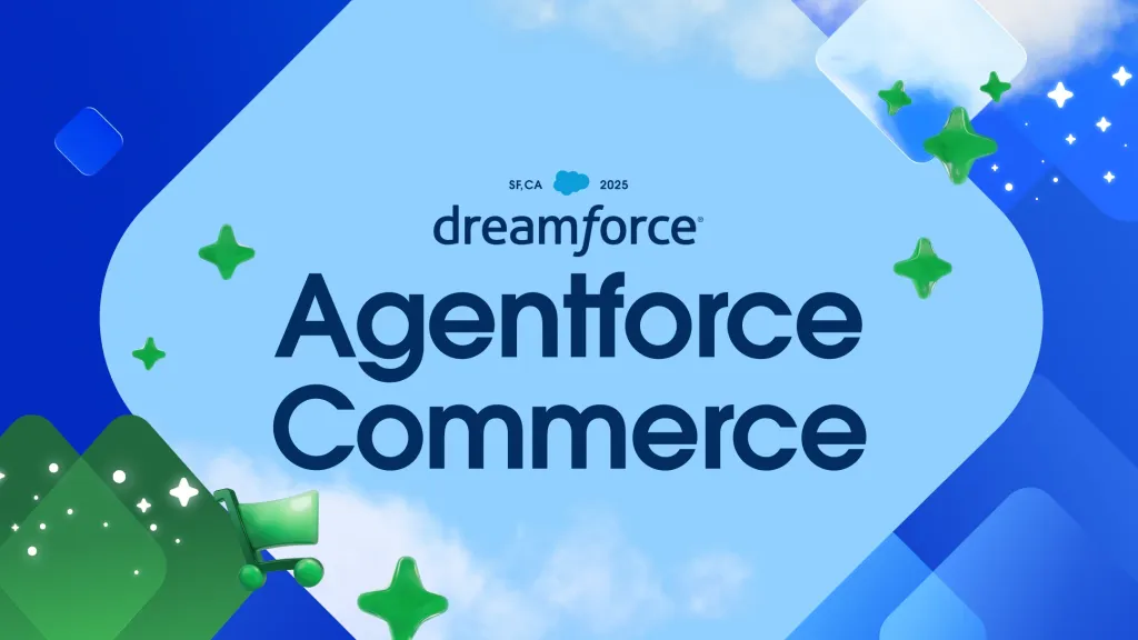 Imagen oficial de Agentforce Commerce, la plataforma de Salesforce para experiencias de comercio impulsadas por agentes de inteligencia artificial.