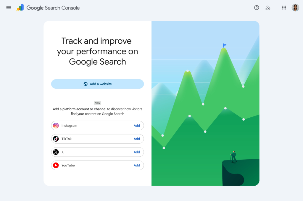 Nueva pantalla de Search Console